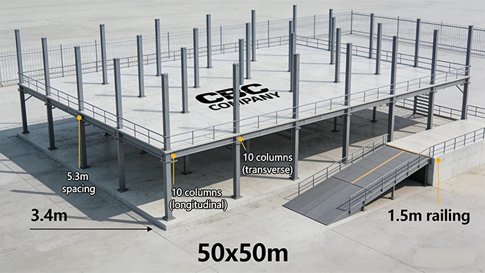 Structural Design, Load Analysis, Bill Of Quantities & Parking Capacity For 50m×50m Two-Story Garage (New Zealand) suppliers